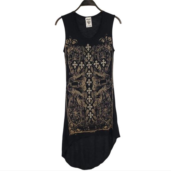 Vocal Rhinestone Sleeveless Mini Dress - Picture 2 of 8